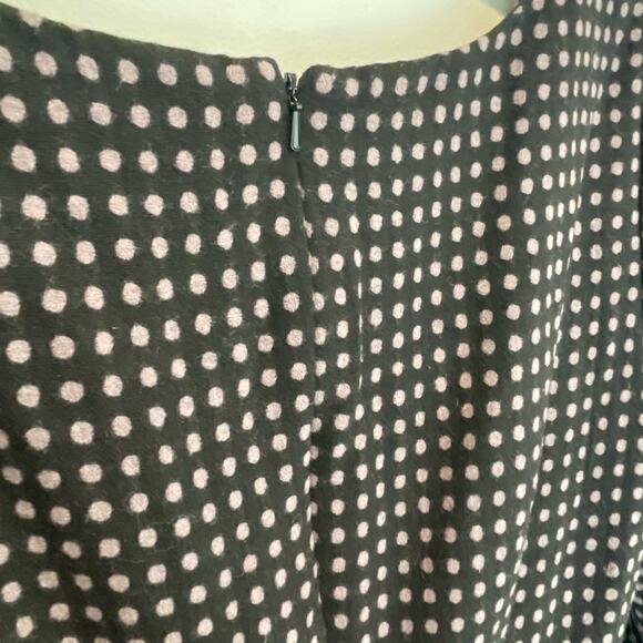 Boden Polka Dot Print Wool Fit & Flare Dress - size 4 Long - Picture 3 of 9